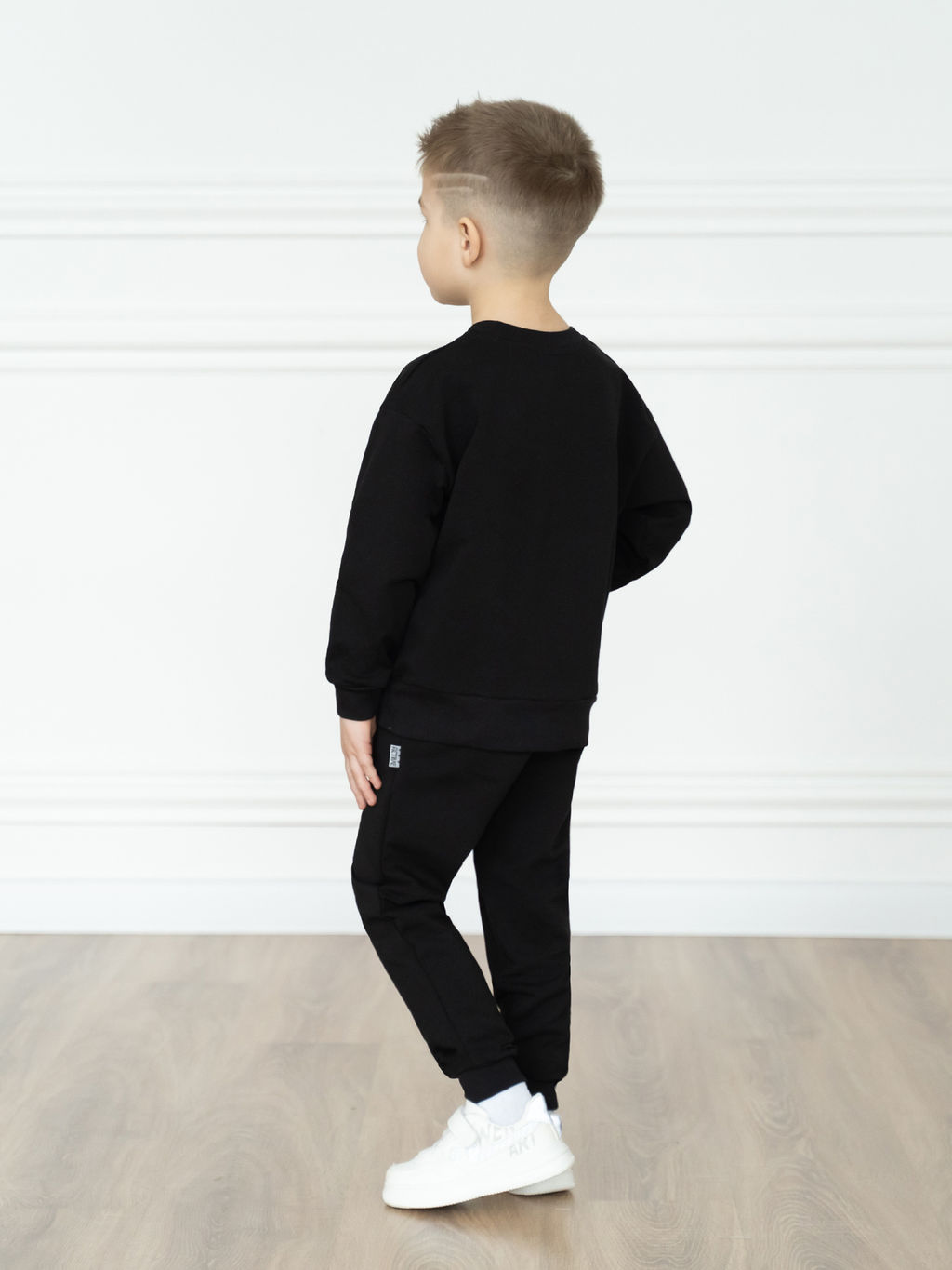 Костюм детский черный тедди байкер 7045г (98, 56)