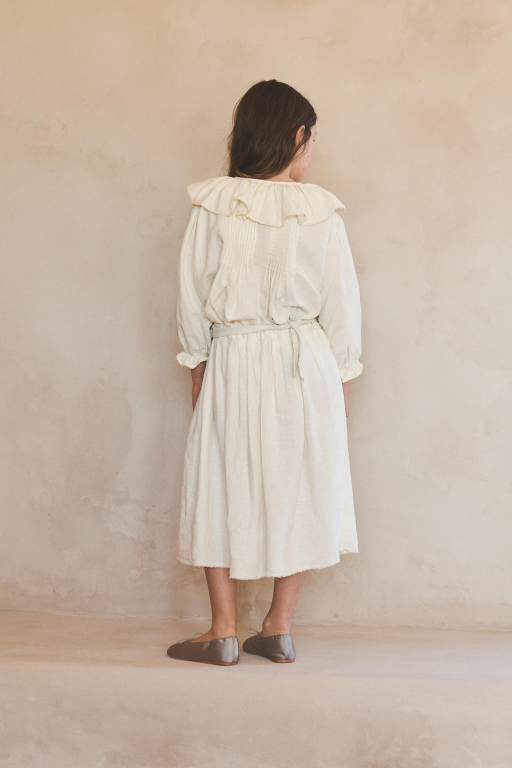 FALDA MIDI 100% LINO CON CINTUR?N LIMITED EDITION / Crudo claro - Zara фото 2