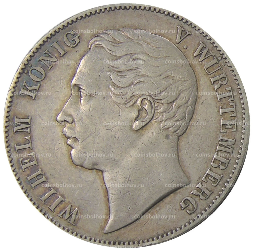 1 союзный талер 1862 года Германские государства  Вюртемберг
