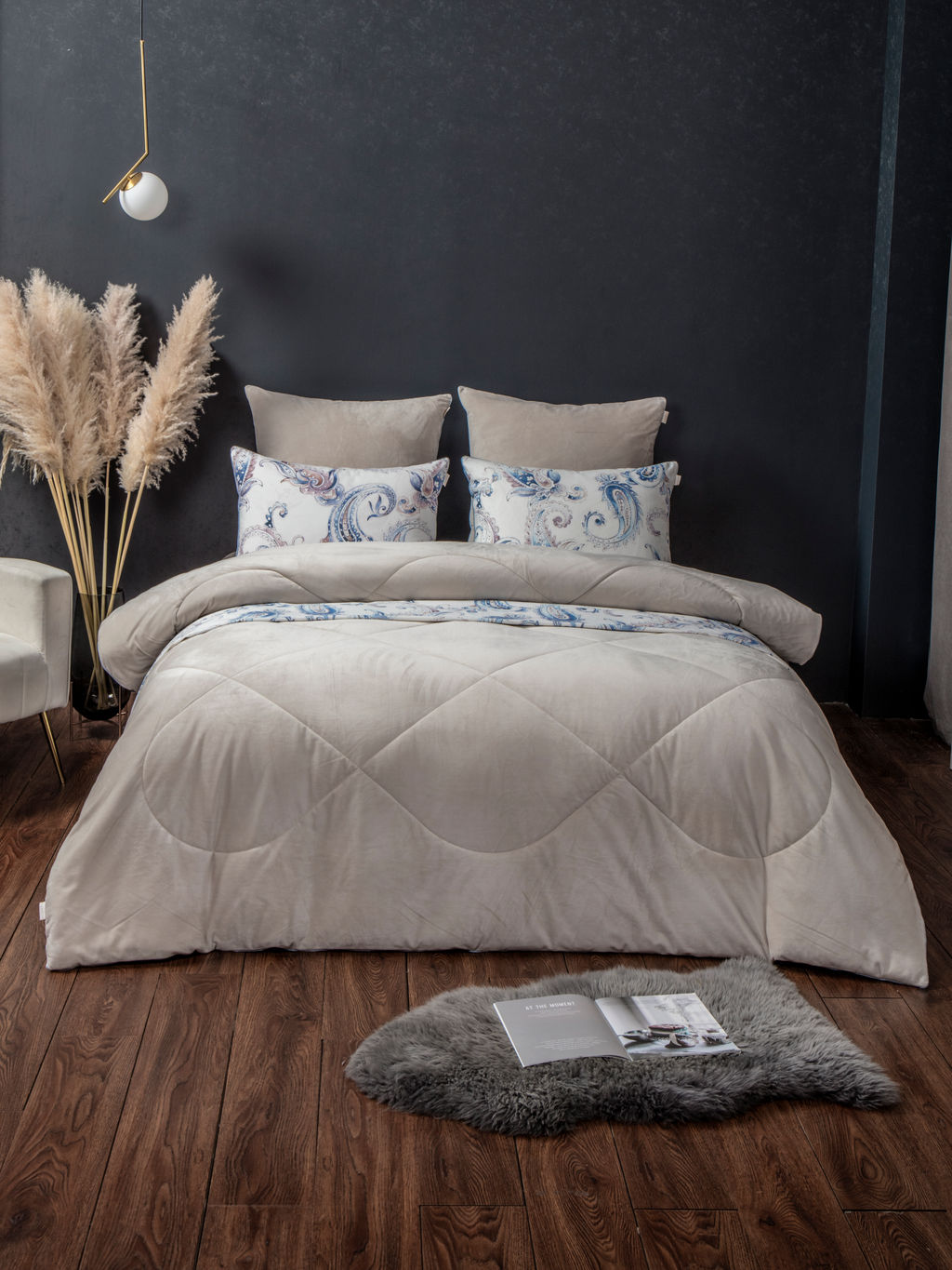 Комплект с одеялом Нельсон (молоко голубое небо) ABC Cotton