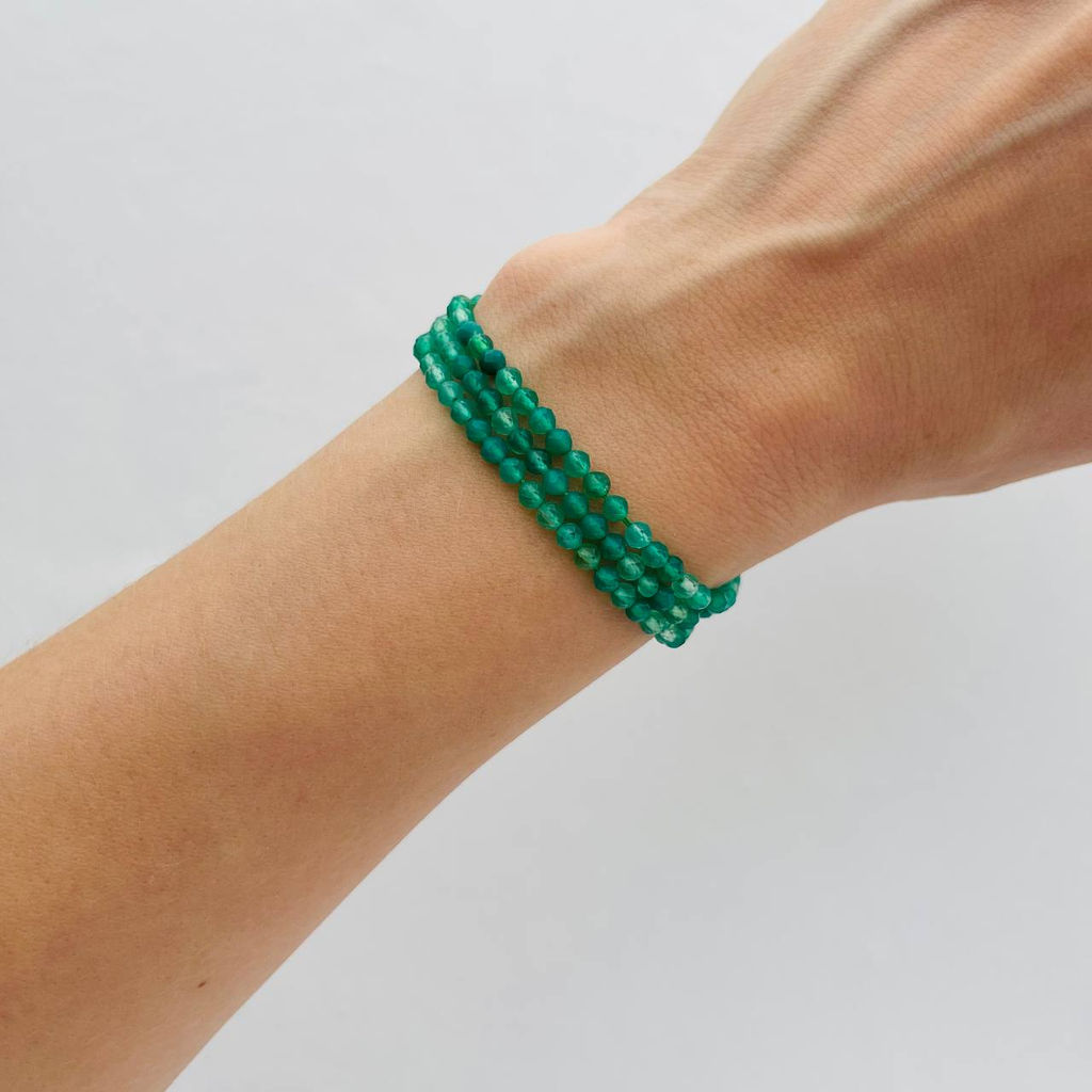 Бусины для украшений из зеленого Агата тон.