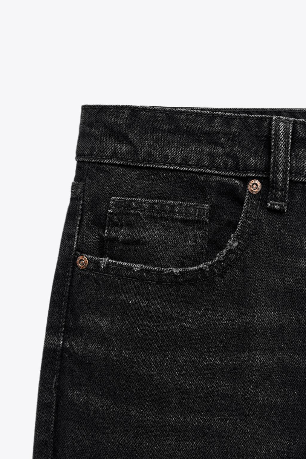 TRF WIDE-LEG MID-RISE FULL LENGTH JEANS - Zara фото 16