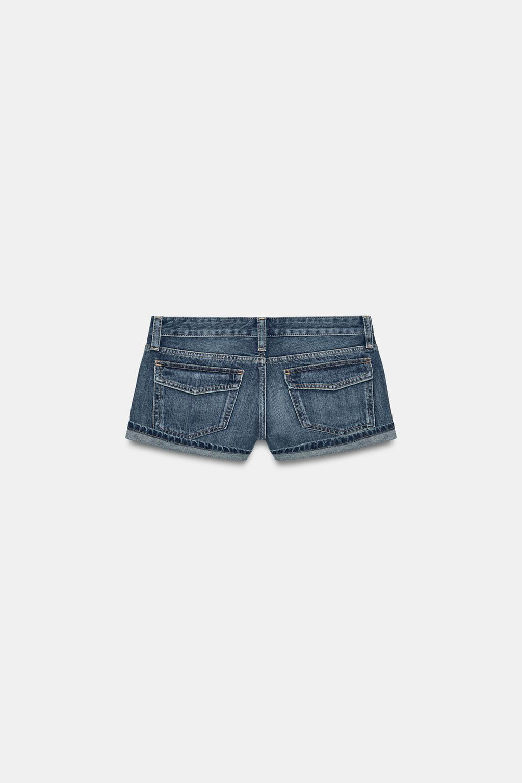 TRF BUTTONED MINI DENIM SHORTS - Zara фото 7