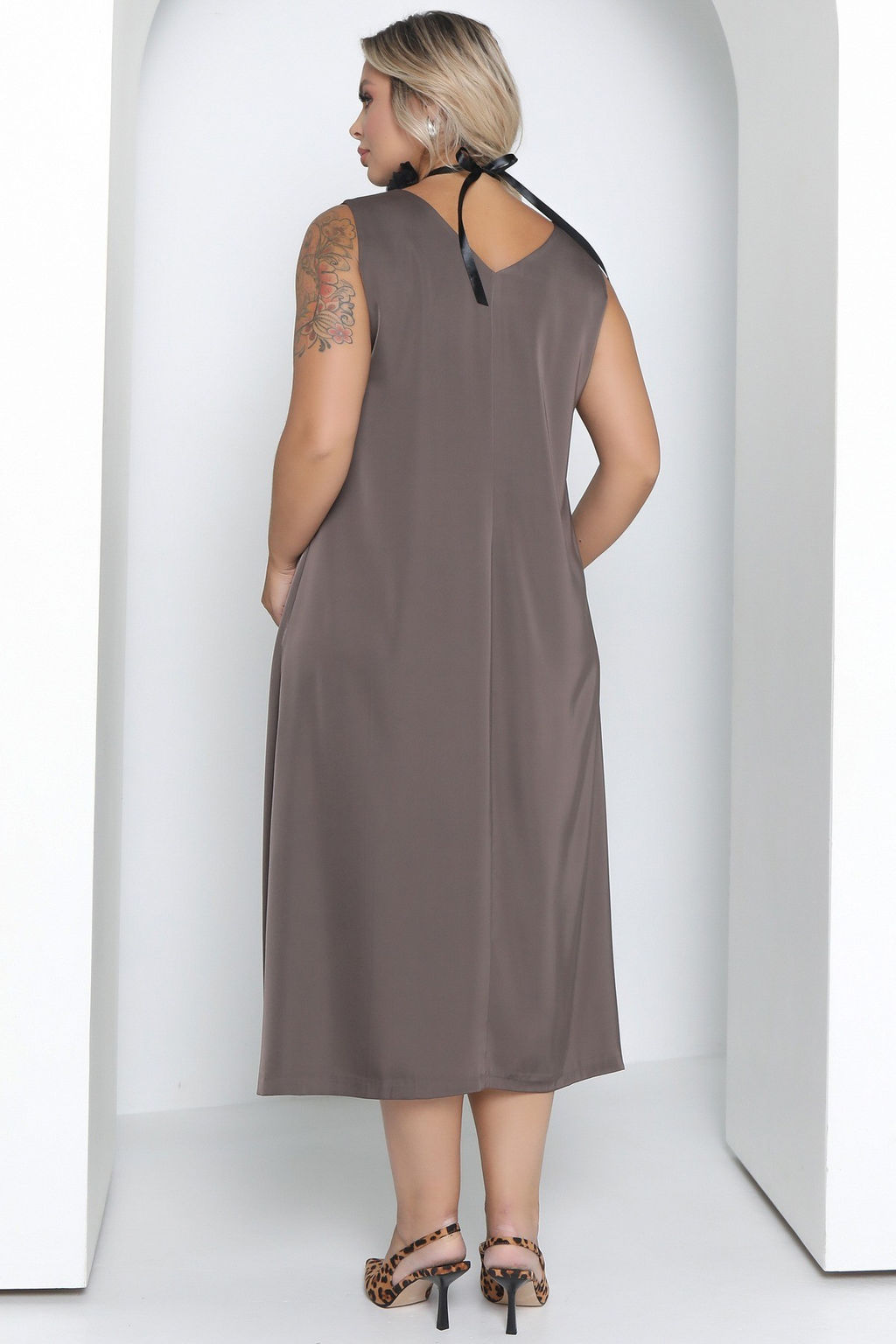 Платье П-2211/5 Цвет:коричневый - Леди агата фото 8