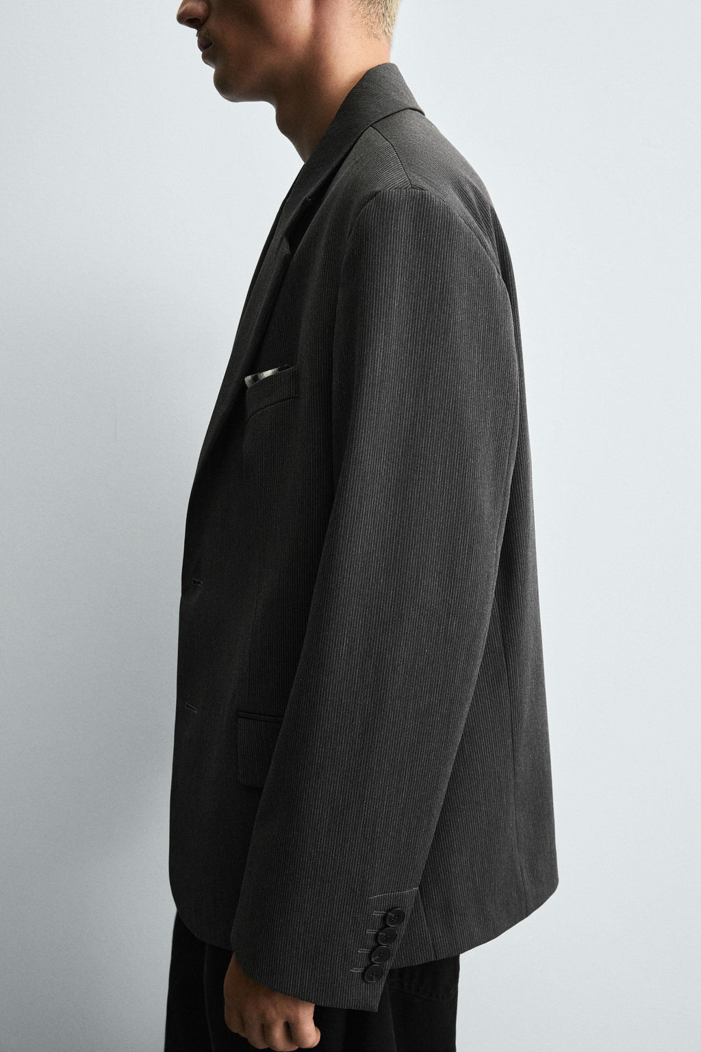 STRIPED OVERSIZE FIT BLAZER - Zara фото 6