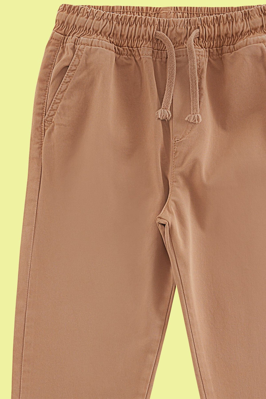 Erkek Cocuk Camel Beli Lastikli ve Baglamal? Esnek Okul Dokuma Pantolon TKDSS24PL00004 - Trendyolmilla фото 6