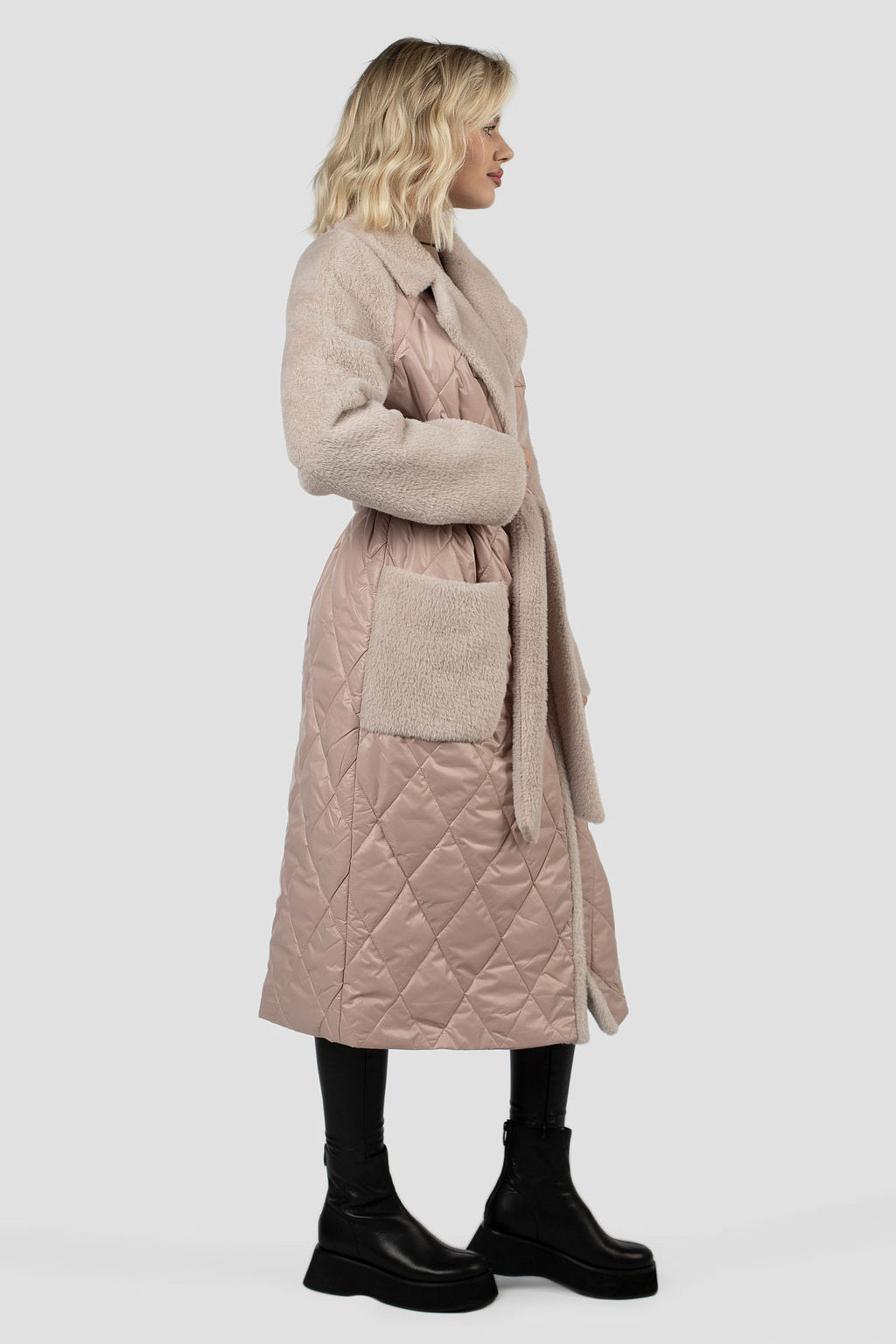 Пальто женское демисезонное (пояс) Утеплитель: Синтепон - El podio фото 4