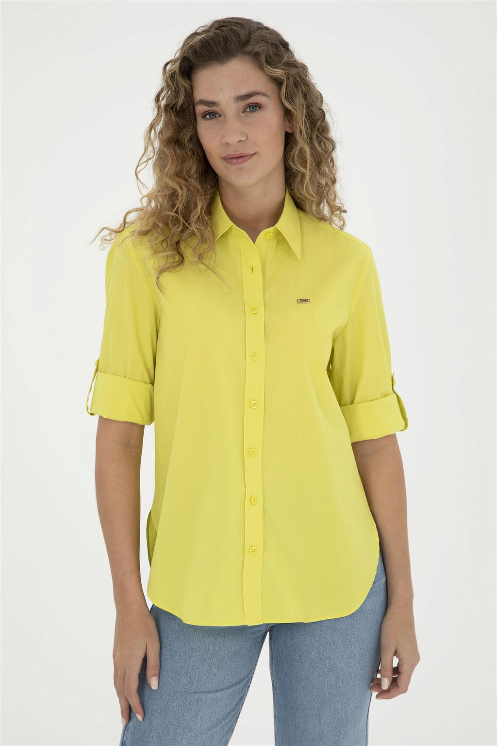 U. S. Polo Assn / Женская рубашка с длинным рукавом фисташкового цвета - U.s. polo assn фото 3