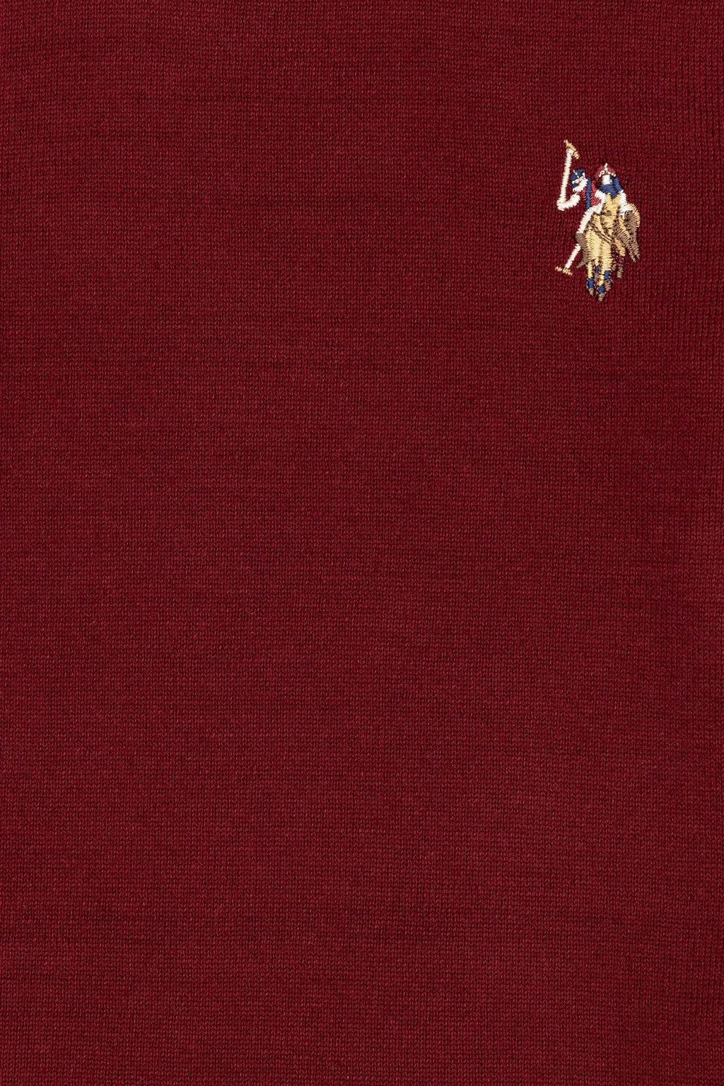 Бордовый трикотажный свитер с круглым вырезом для мальчика - U.s. polo assn фото 6