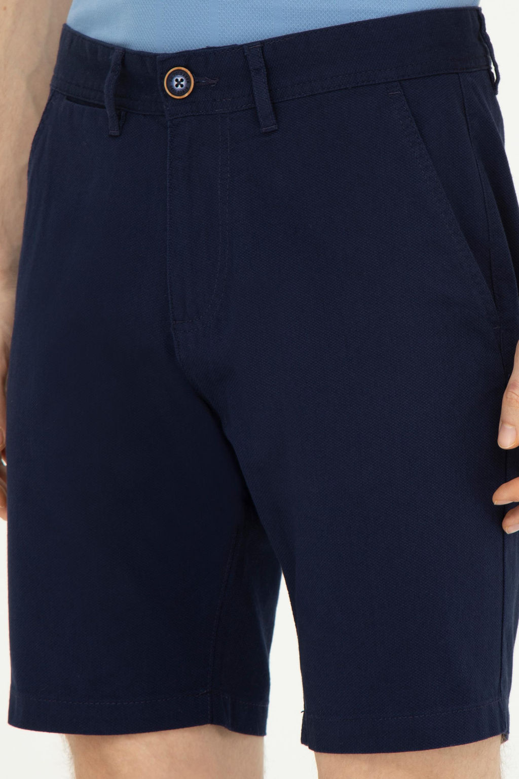 Мужские темно-синие тканые шорты - U.s. polo assn фото 6