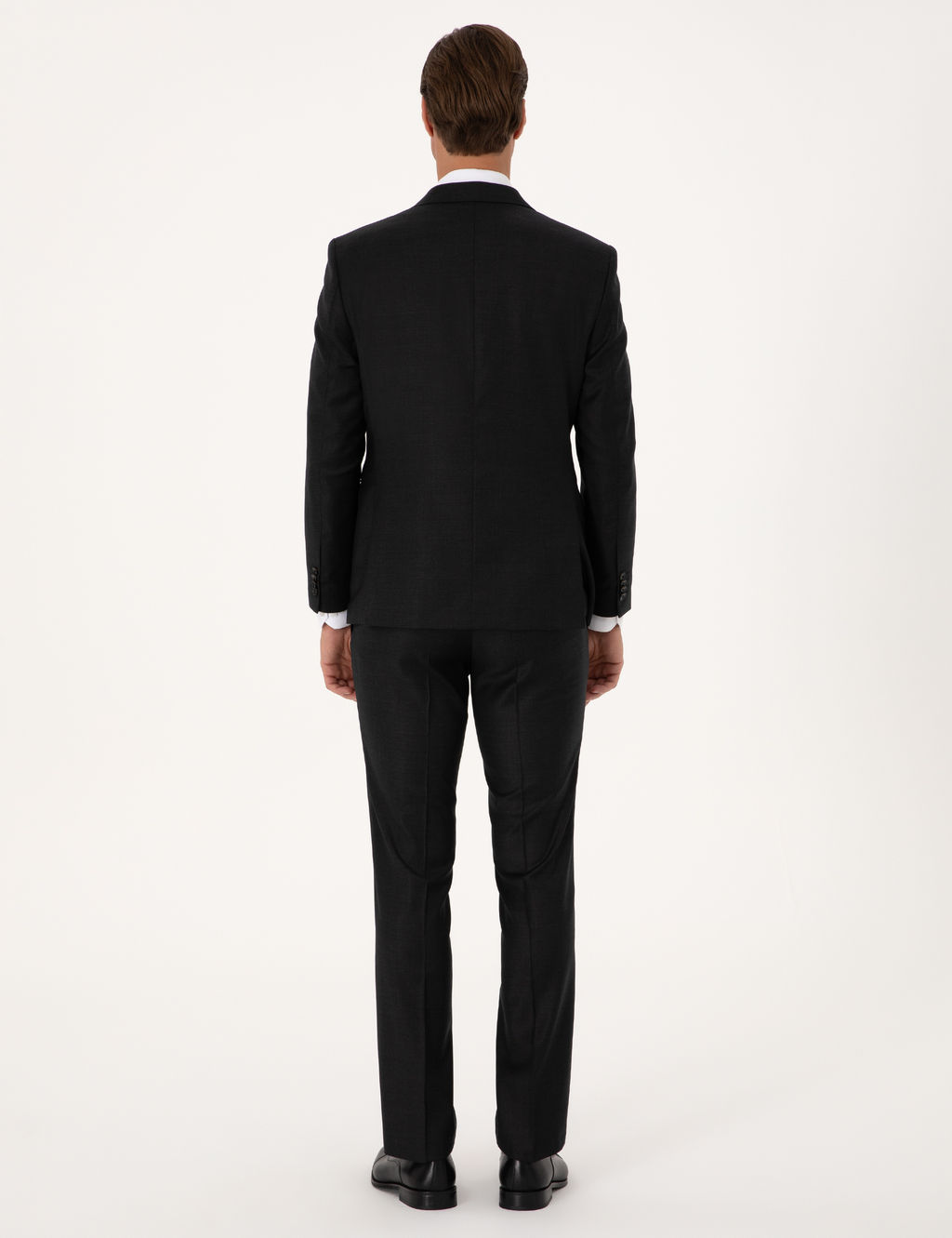 Antrasit Slim Fit Y_n Ka_mir Kar___ml_ Tak_m Elbise