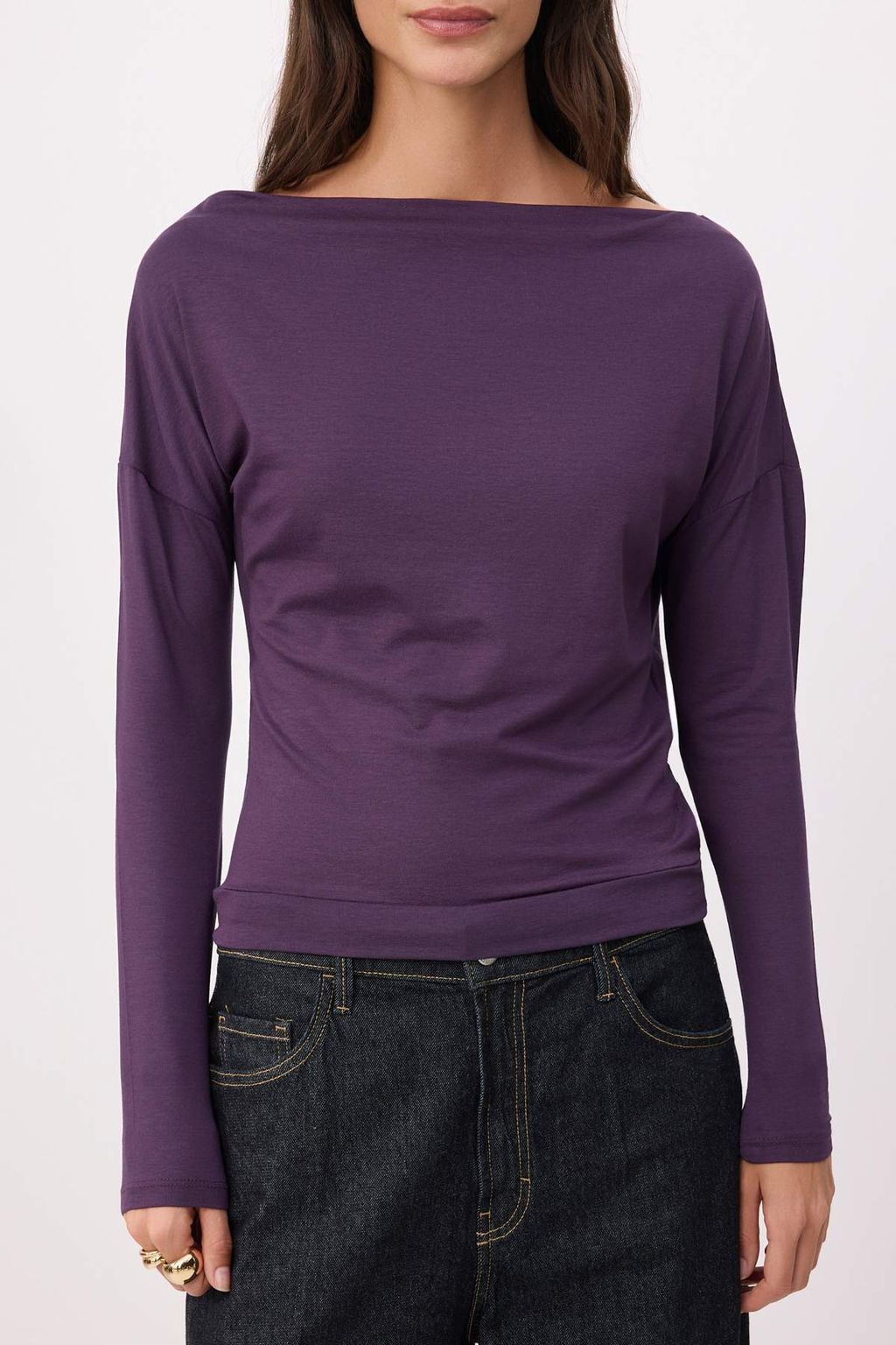 Murdum Regular/Normal Kal?p Kay?k Yaka Dusuk Kol Uzun Kollu Esnek Orme Bluz TWOSS26BZ00696 - Trendyolmilla фото 3