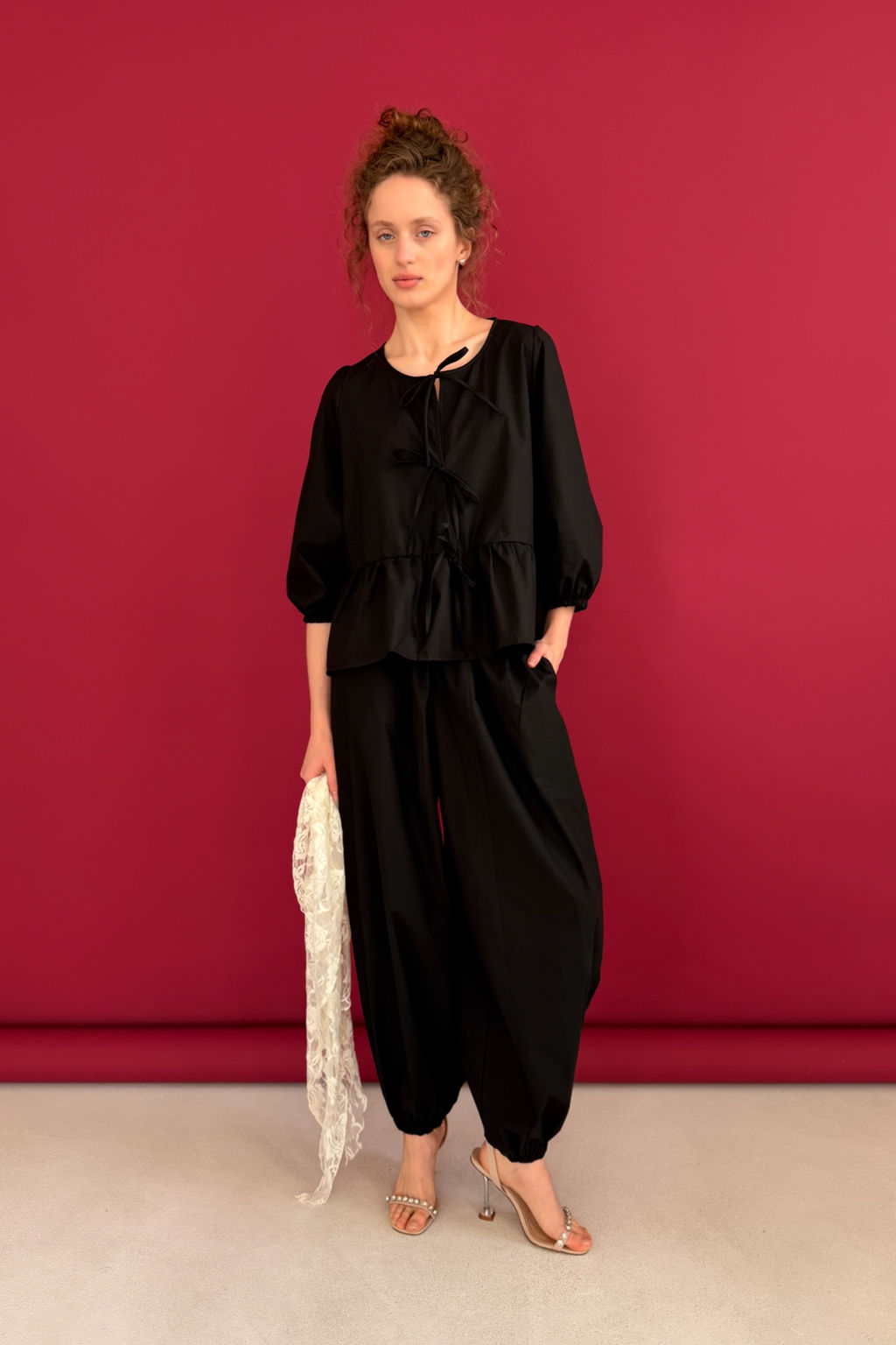 Блузка NATURE093/03/Черный - M&G all natural фото 2