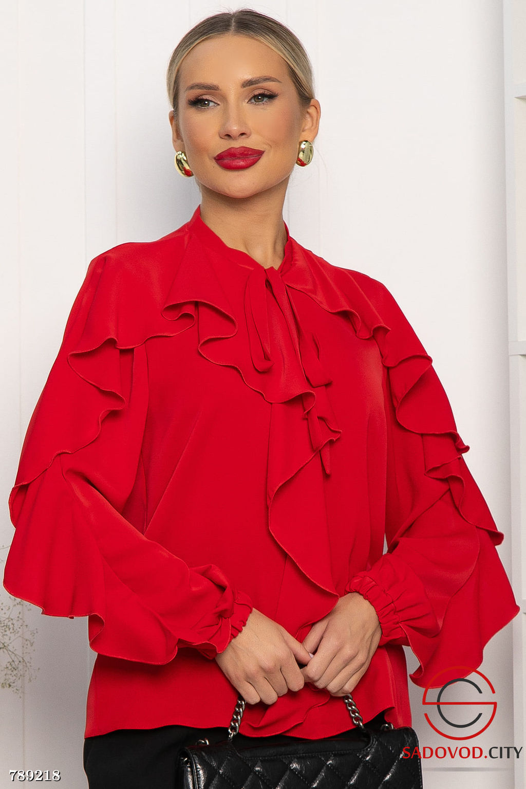 Блуза Дыхание осени (красная) Б14187-5М - Bruno фото 9