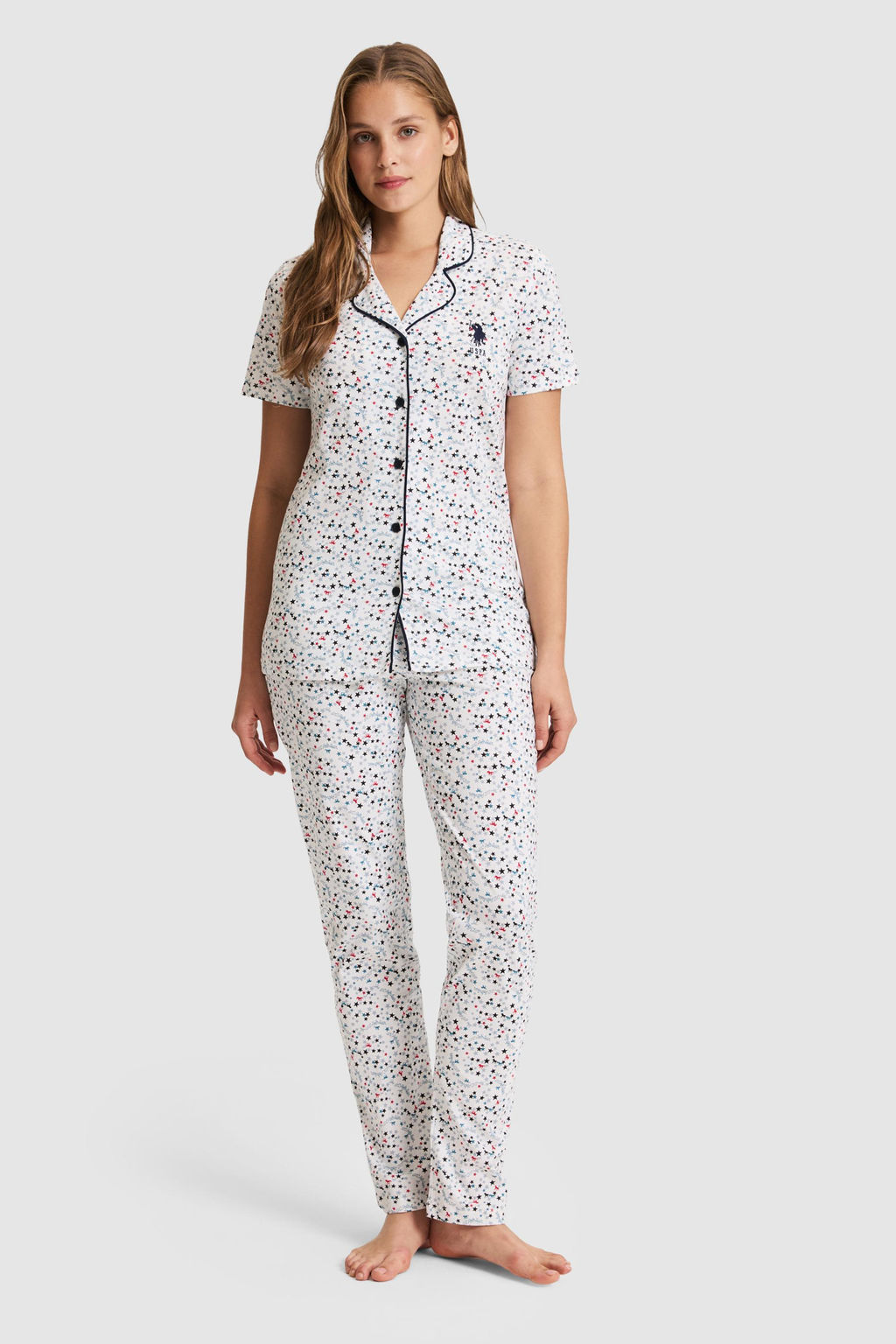 Kad_n Ekru Pijama Tak_m_