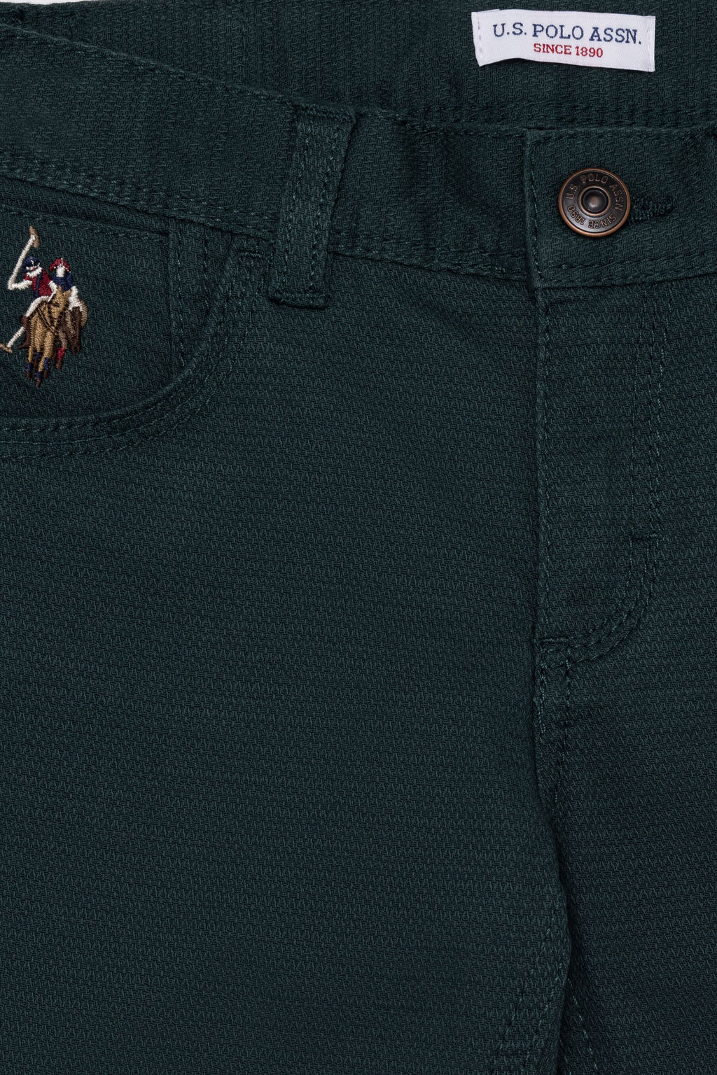 U. S. Polo Assn Темно-зеленые брюки из плотной ткани для мальчика - U.s. polo assn фото 9