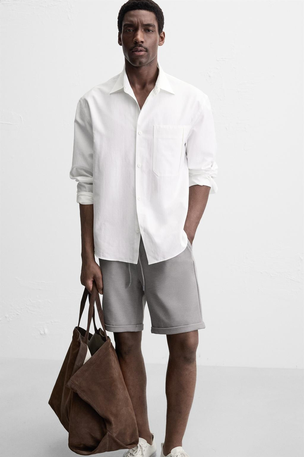 COMFORTABLE REGULAR FIT BERMUDA SHORTS - Zara фото 44