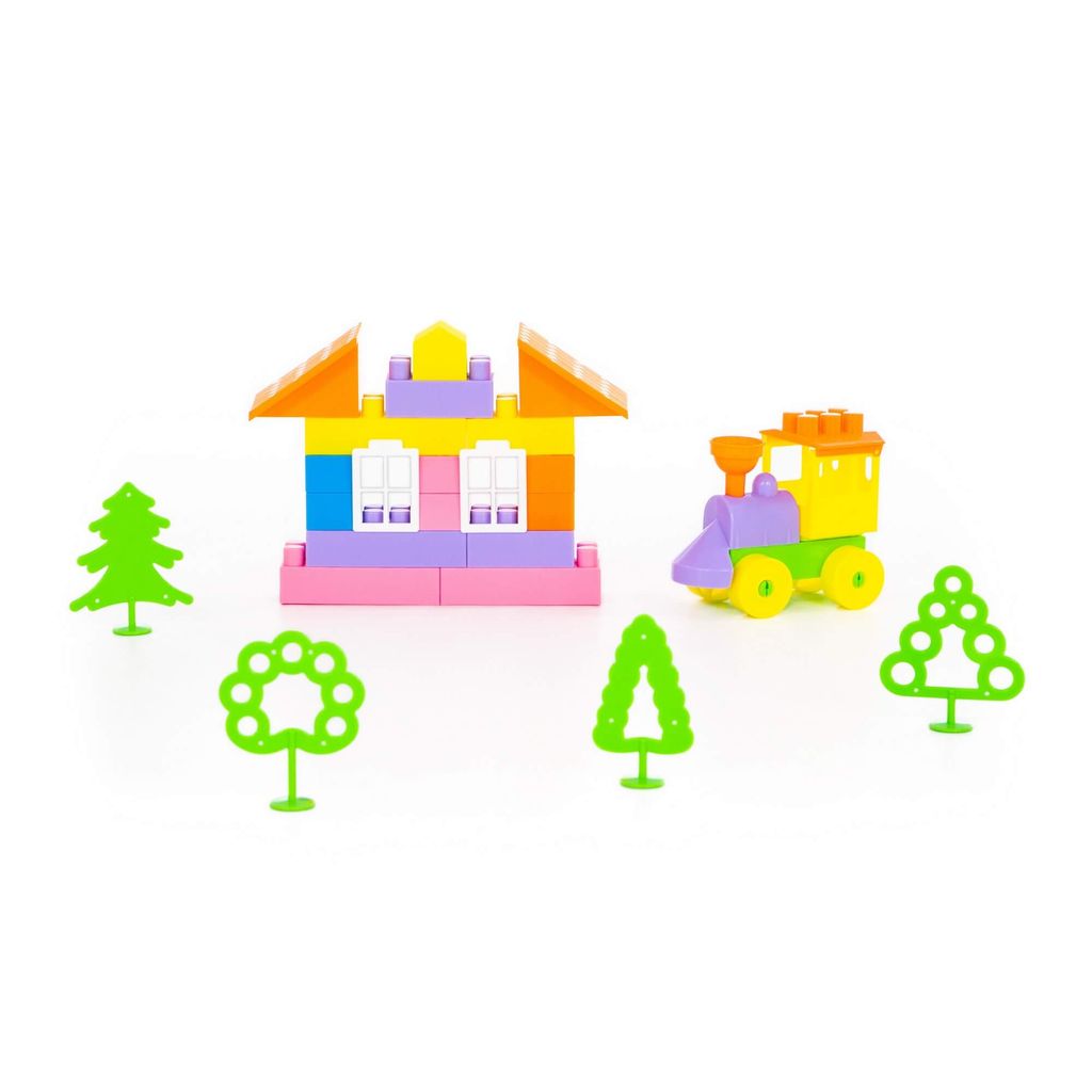 Конструктор Строитель (75 элементов) (в контейнере) - Полесье фото 6