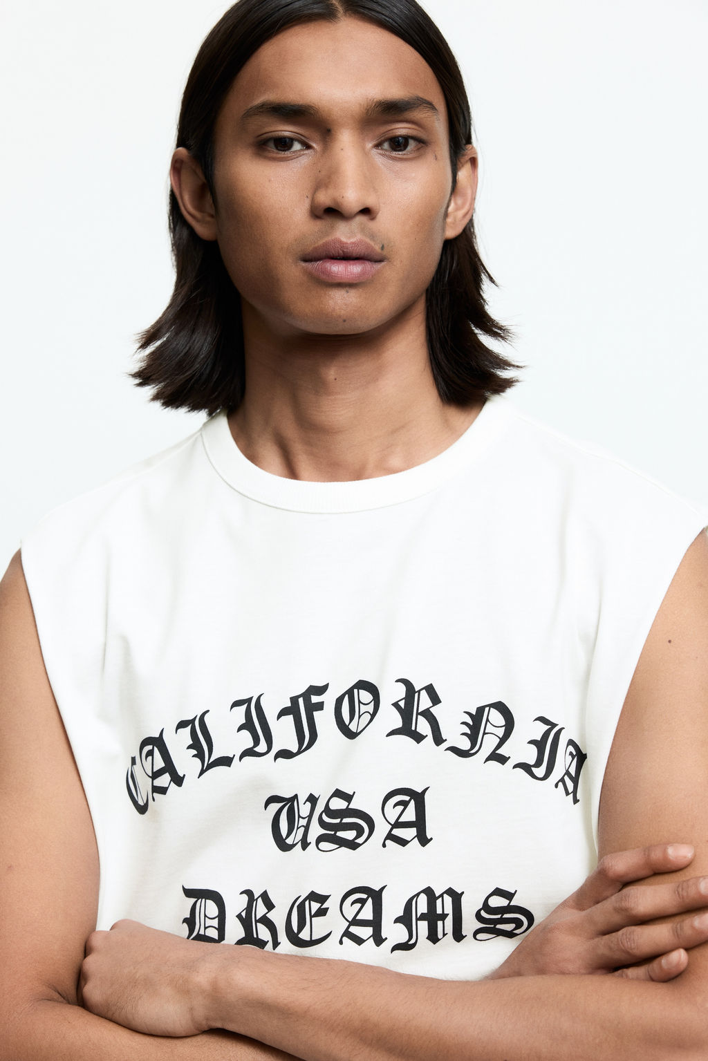 Camiseta sin mangas con motivo estampado Loose Fit - H&m фото 4