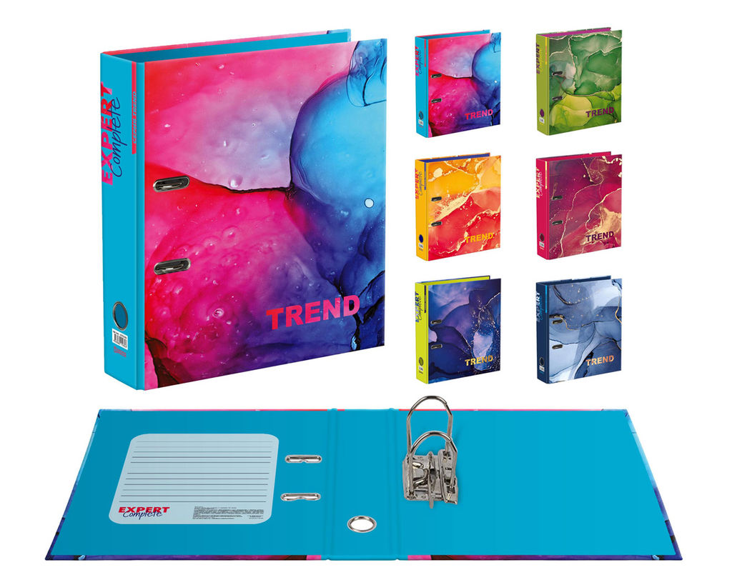 Expert Complete Регистратор ламинир. Marbling 75 мм 10 шт. Trend A4 арочный механ. глянцевый оранжевый EC751703