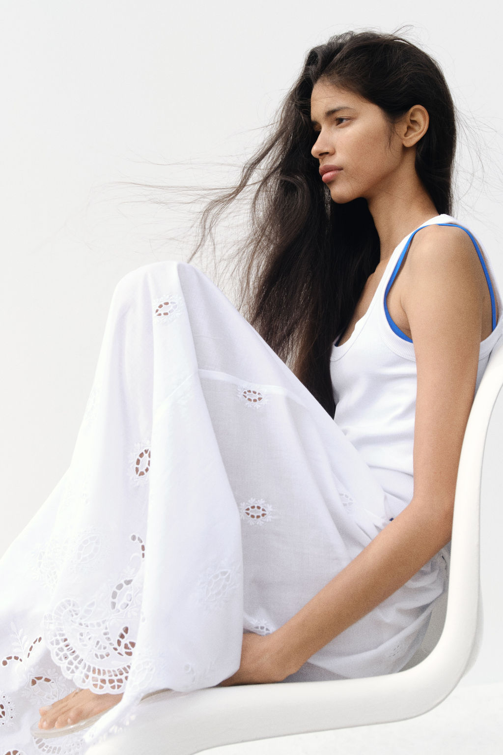 Falda en bordado ingl?s con cord?n de ajuste - H&m фото 2