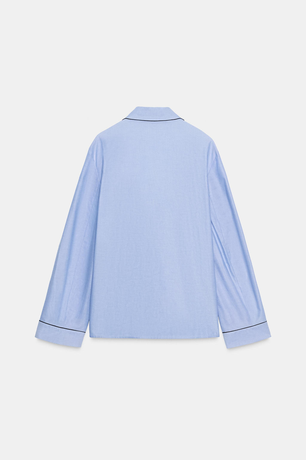 ZW COLLECTION CONTRAST PIPING WRAP SHIRT - Zara фото 8