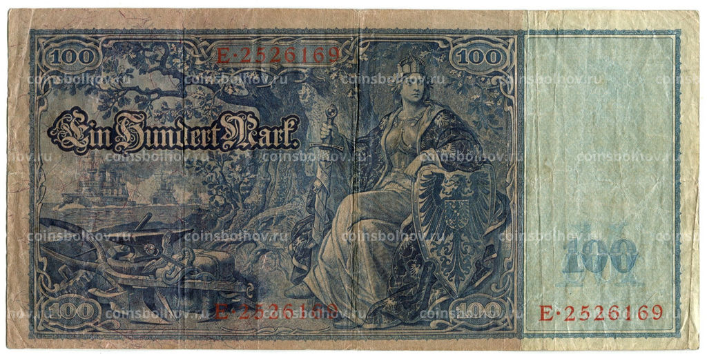 Банкнота 100 марок 1910 года Германия