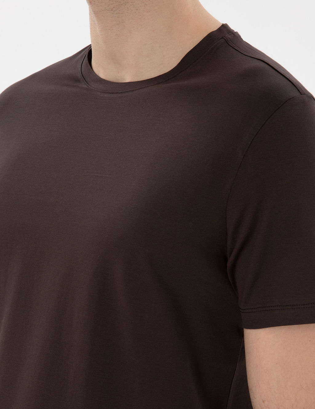 Kahverengi Slim Fit Merserize Basic Ti__rt - Pierre cardin фото 14