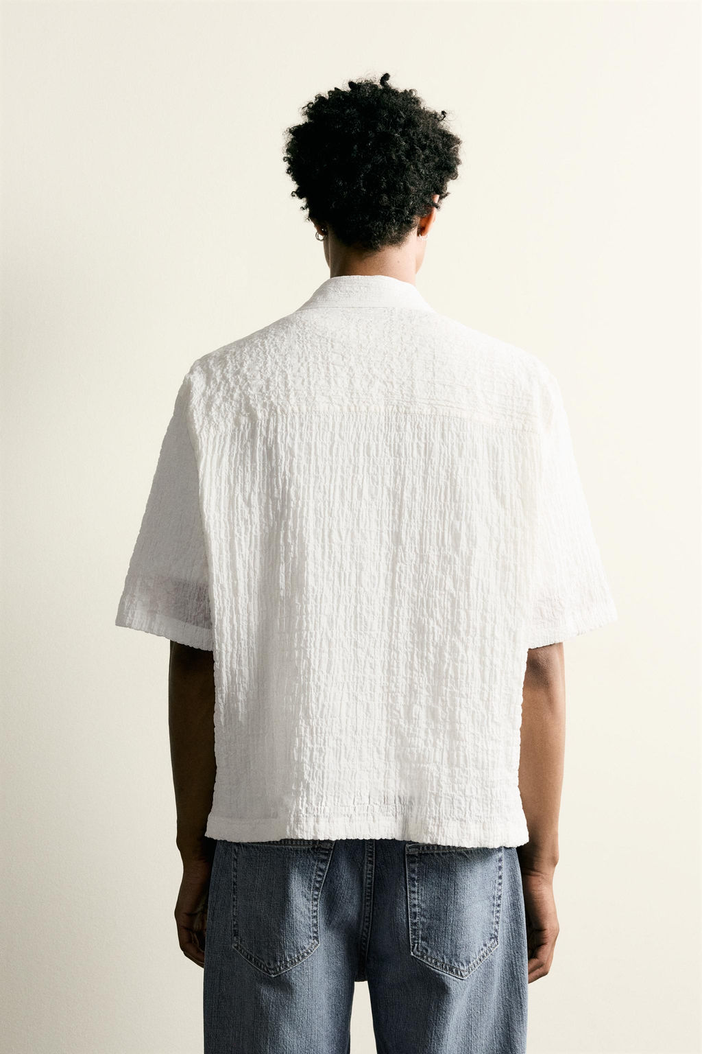 CAMISA RELAXED FIT RELIEVE / Blanco roto - Zara фото 3