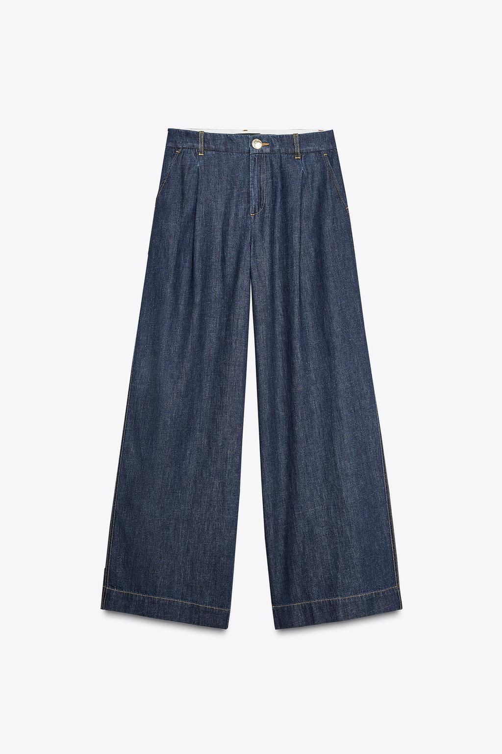 HIGH-WAIST WIDE-LEG TROUSERS WITH DARTS - Zara фото 5