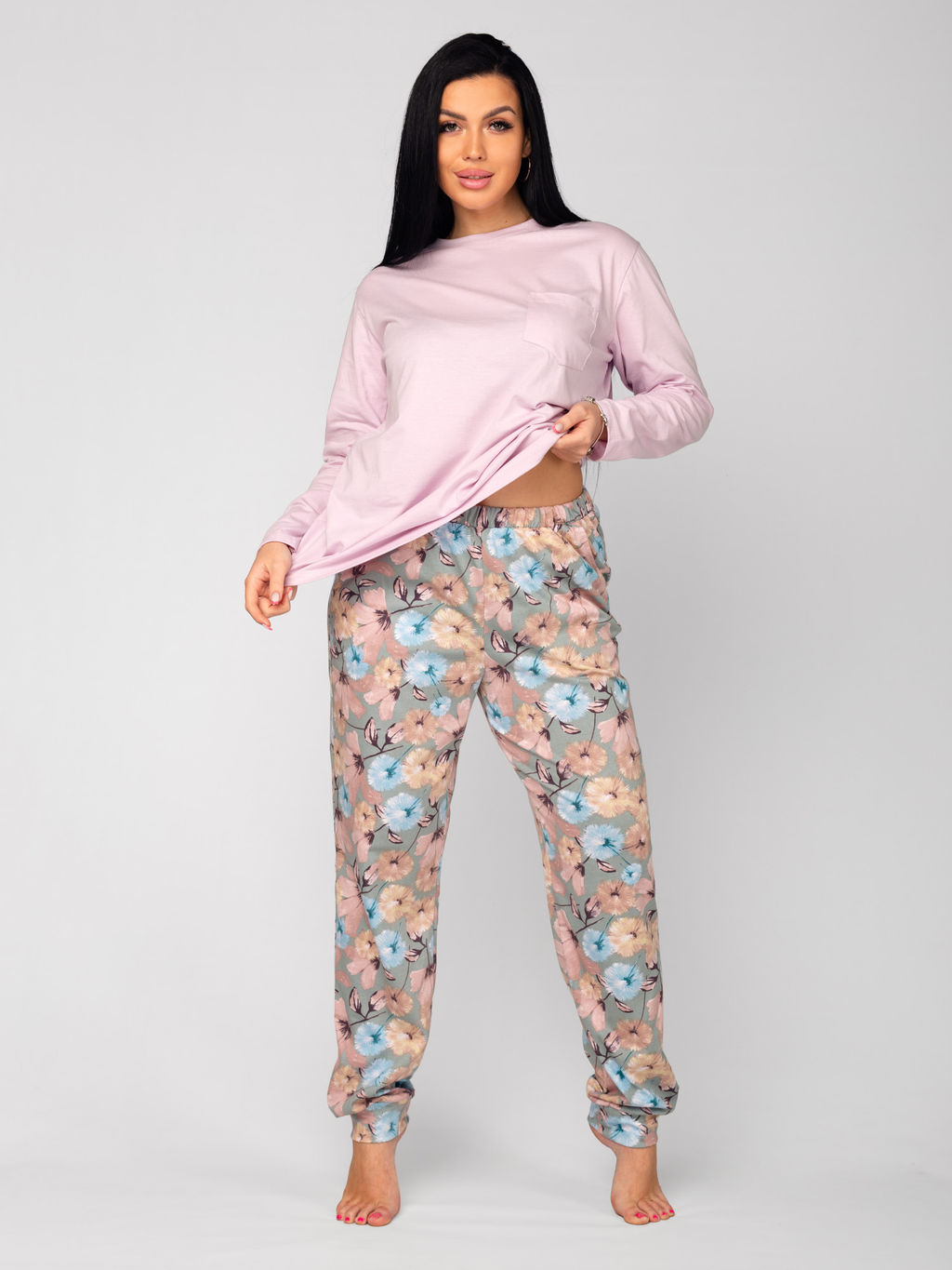 Пижама женская кулирка с брюками "АПРЕЛЬ"
