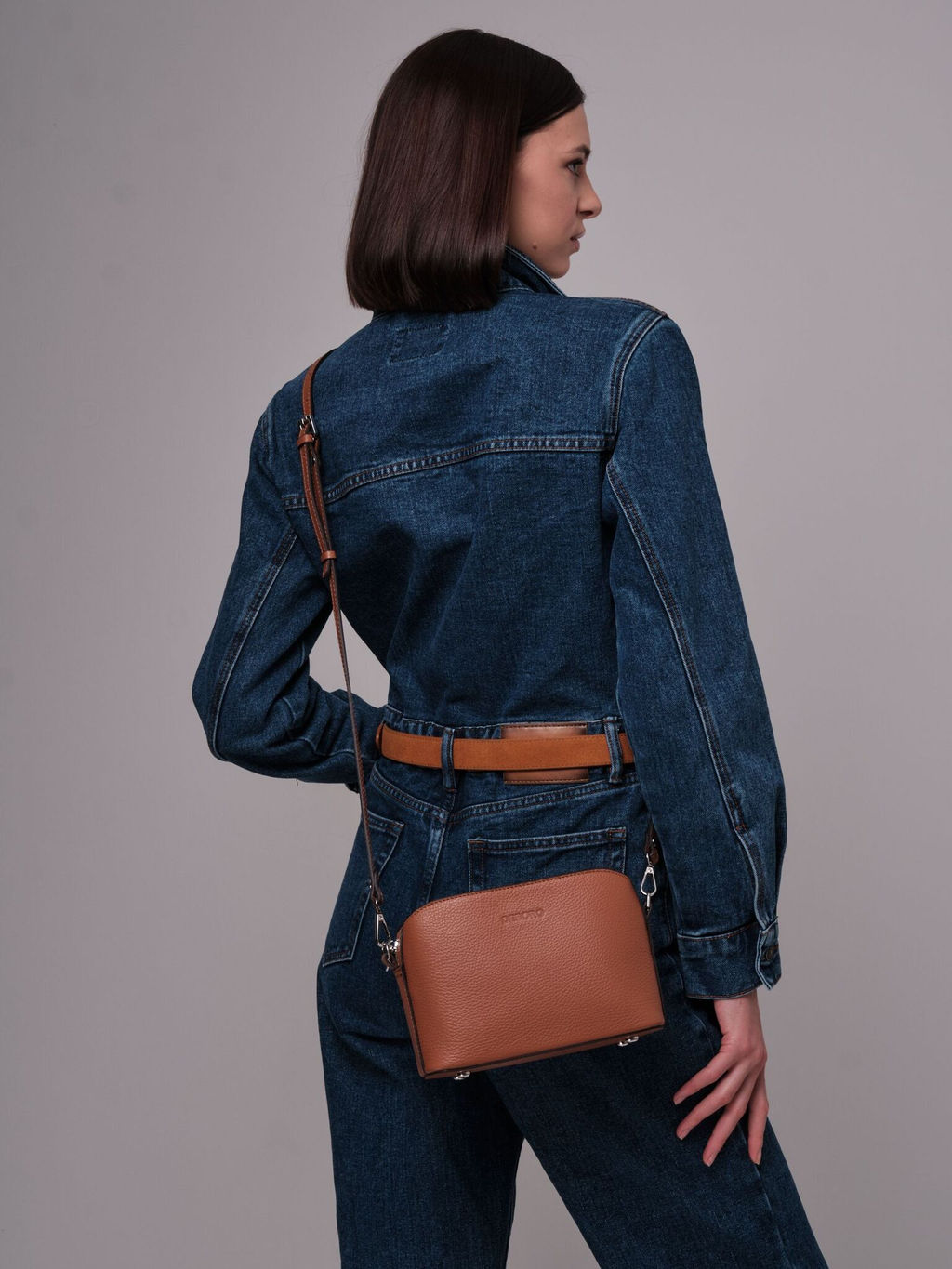 Сумка на плечо кросс-боди Deboro 30848 коричневый камень