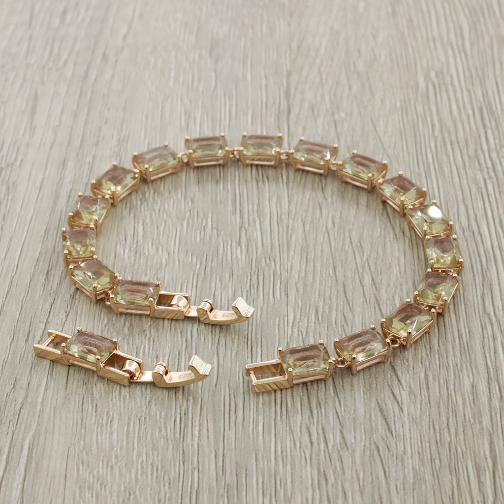 Султанит, браслет Джуди, покрытие под золото, длина 17.5см - Agat77 фото 3