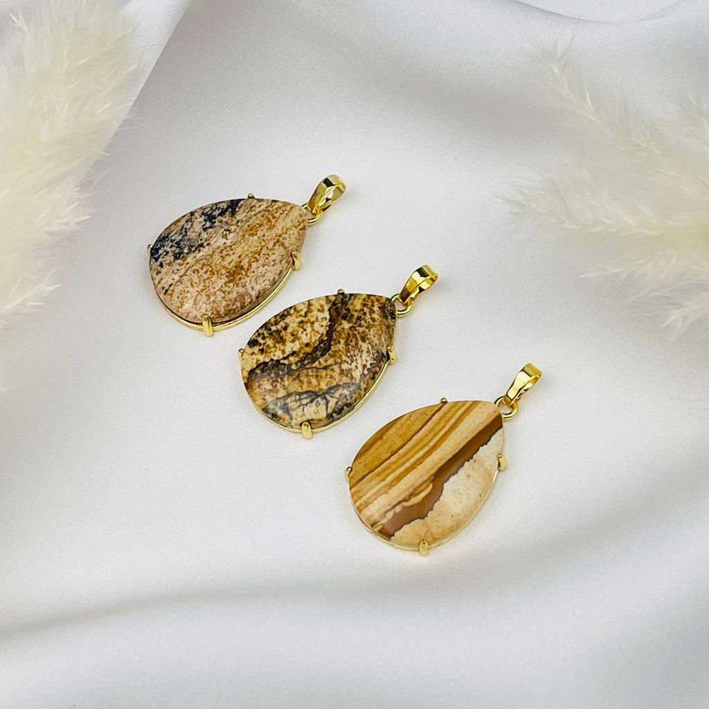 Кулон из песочной Яшмы