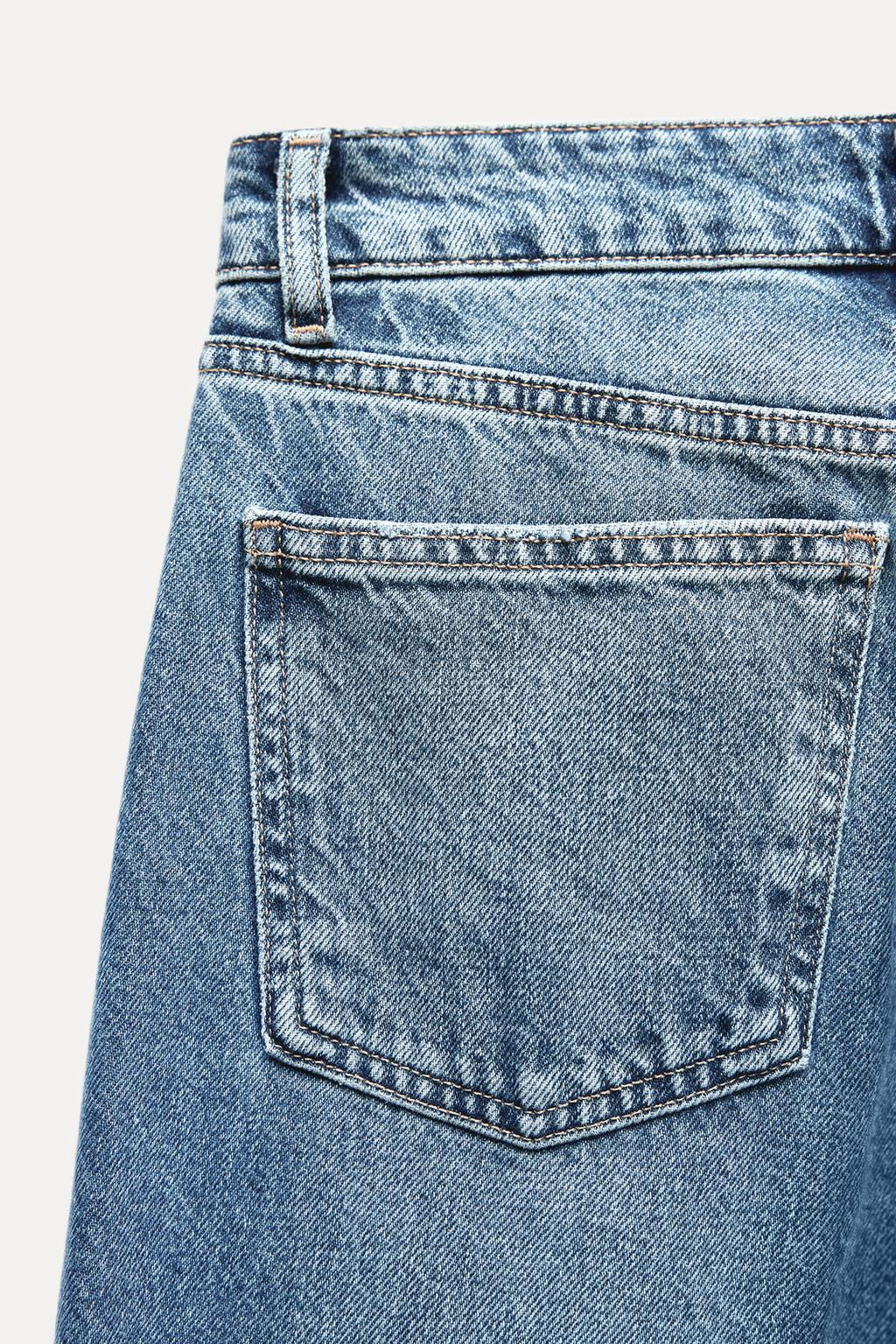 TRF WIDE-LEG MID-RISE FULL LENGTH JEANS - Zara фото 49