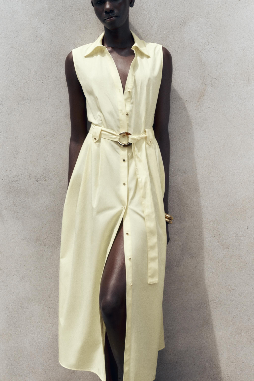 POPLIN MIDI DRESS WITH BELT - Zara фото 22