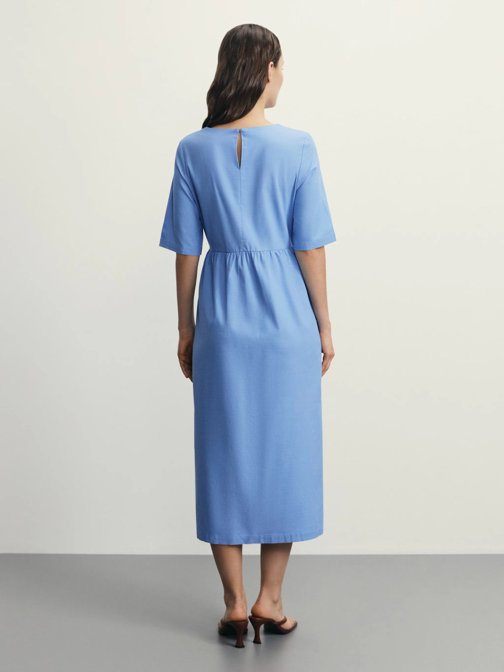 Платье миди из хлопка / Zarina фото 5