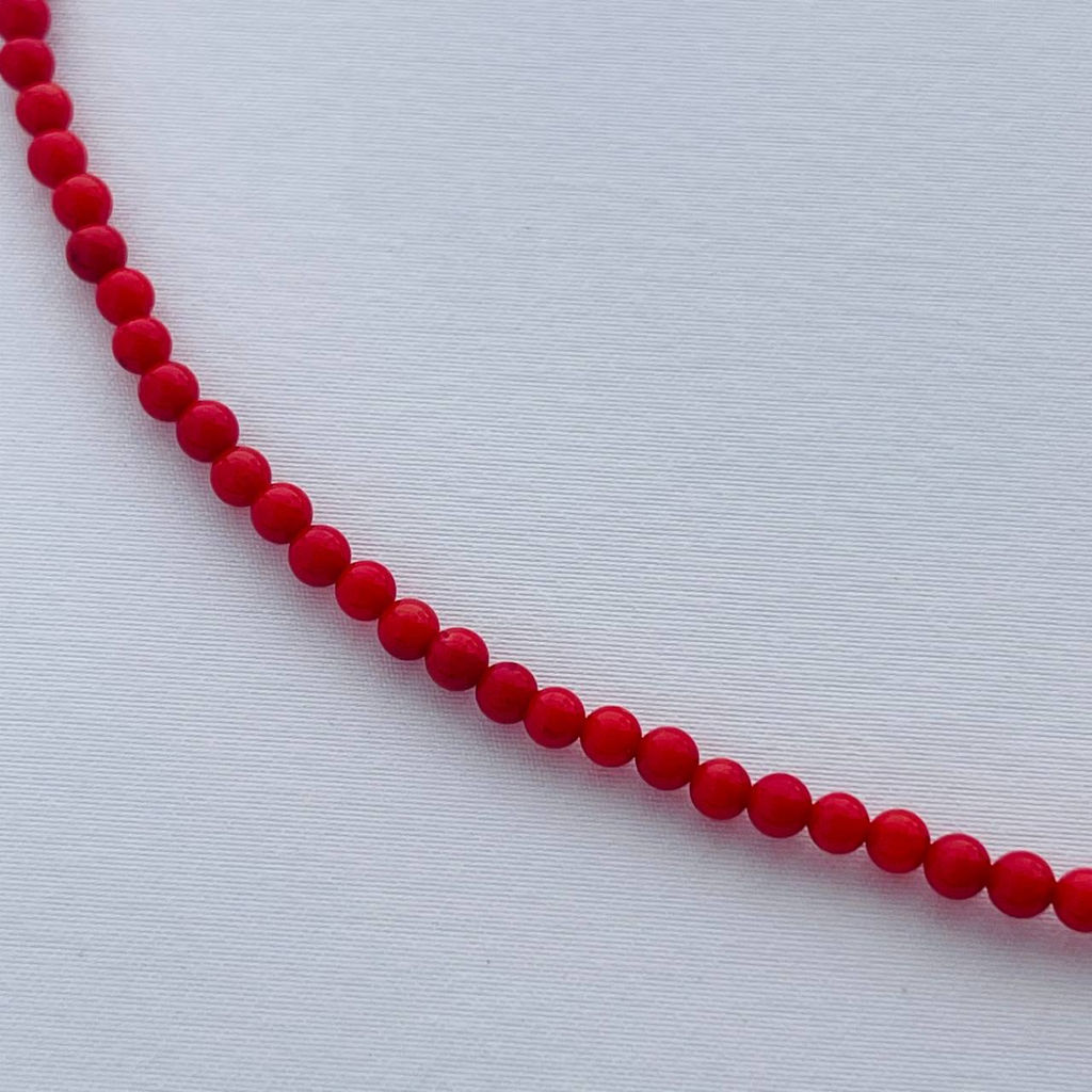 Бусы из красного Коралла со вставкой "Сердце" 43 см +