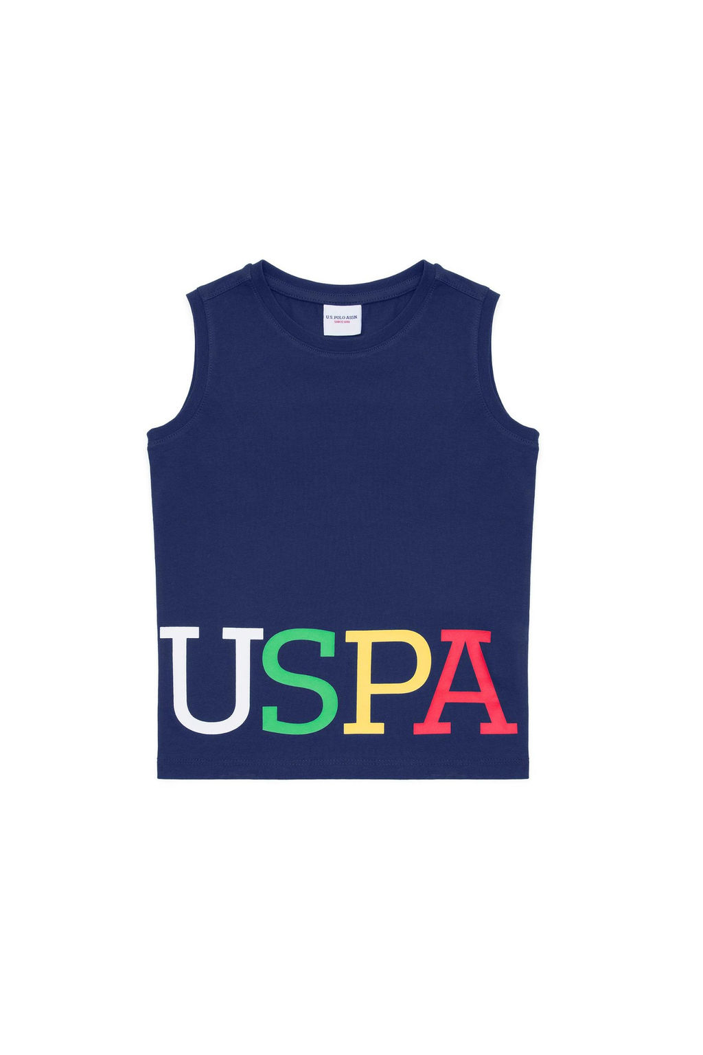 Детская темно-синяя футболка со спортивным рисунком Неожиданная скидка в корзине - U.s. polo assn фото 2