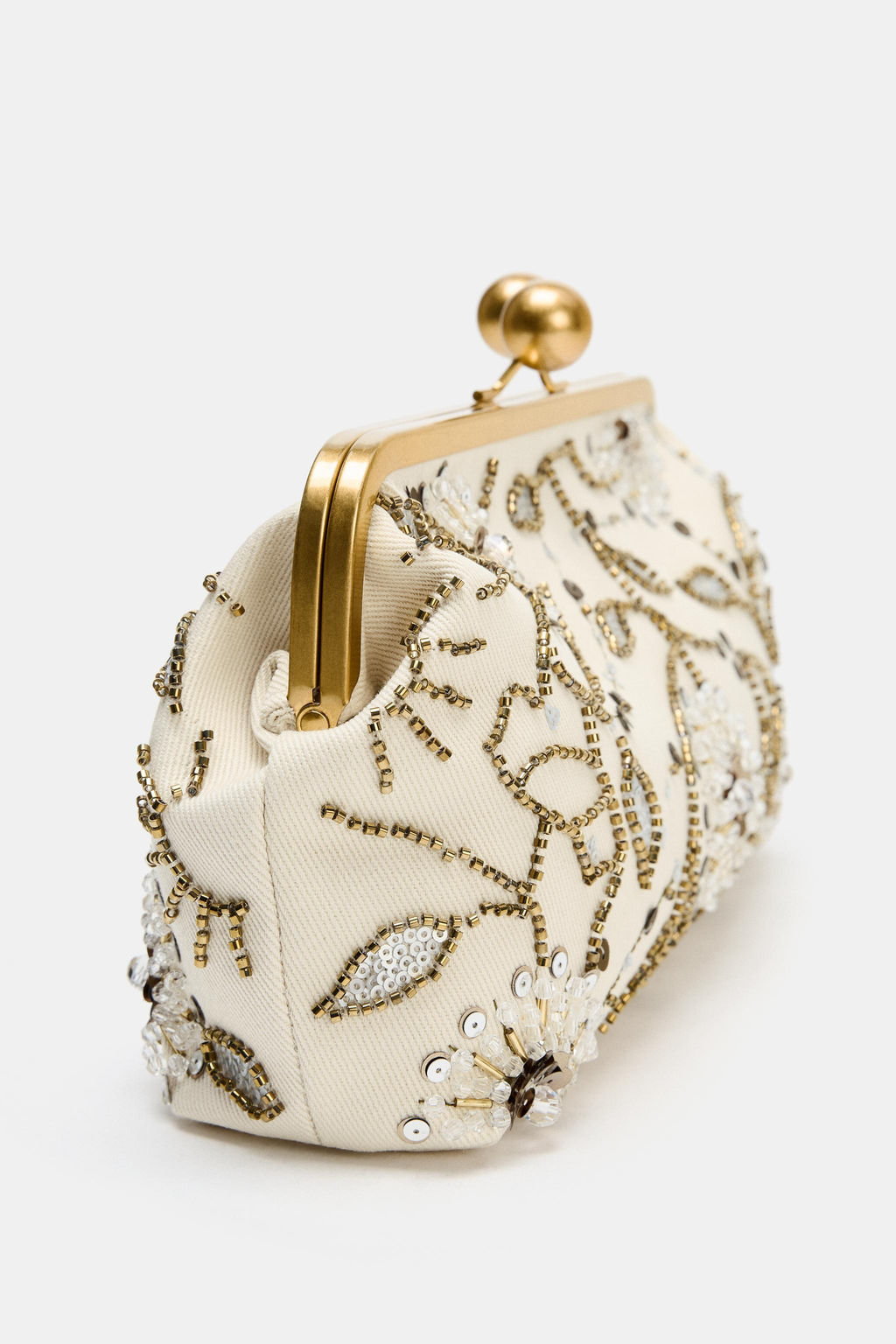 BOLSO CLUTCH APLIQUES / Crudo - Zara фото 3