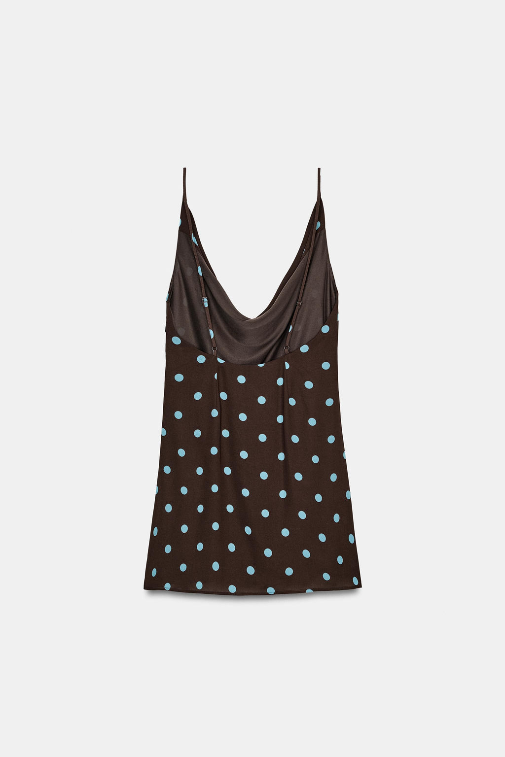 VESTIDO MINI LUNARES / Marr?n-Azul - Zara фото 6