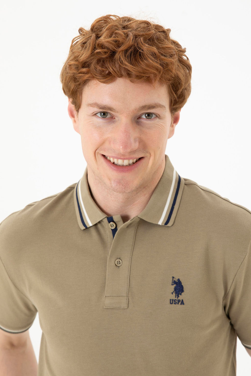 Футболка мужская U.S. Polo Assn хаки хлопок  фото 9