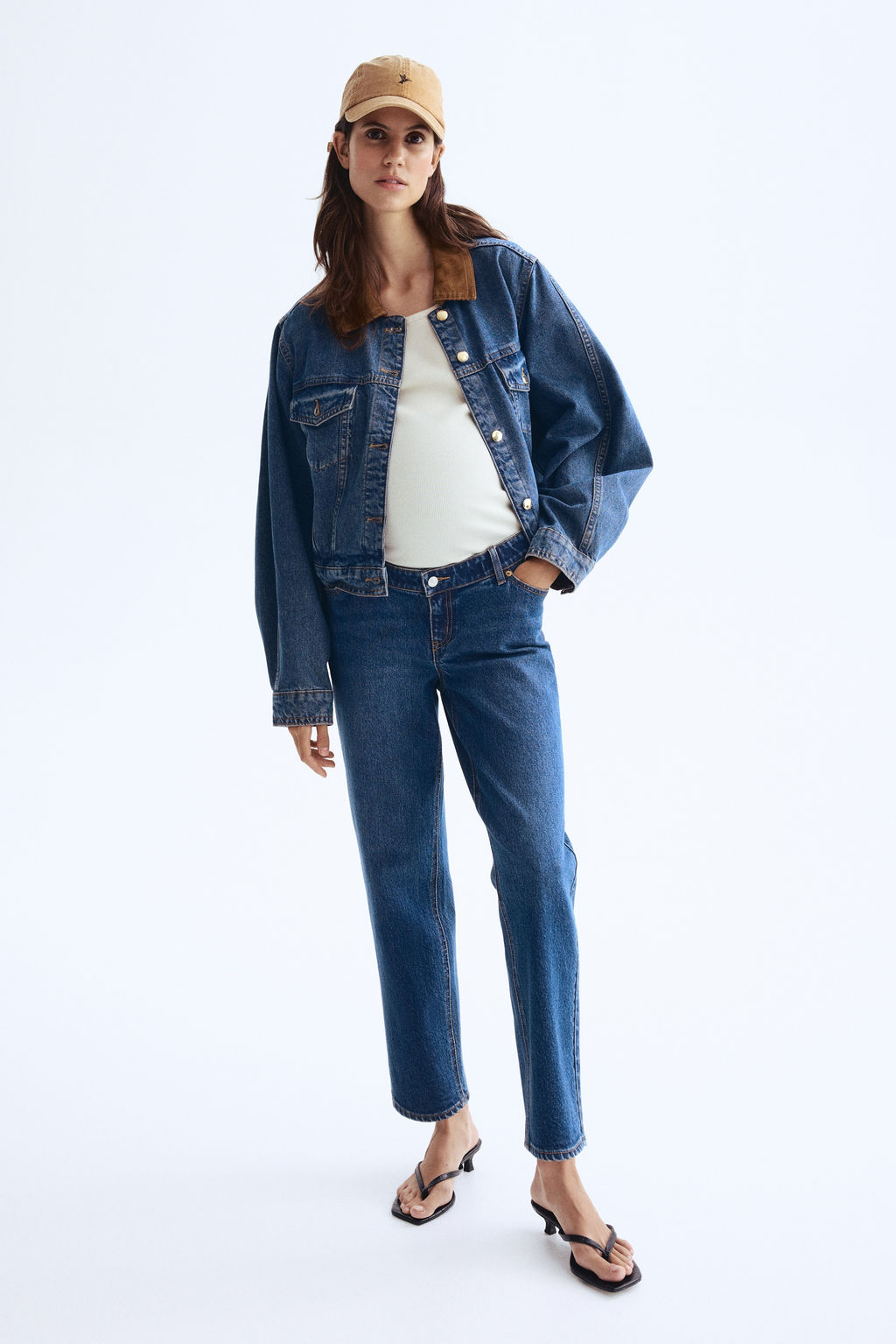 MAMA Before & After Straight Low Ankle Jeans - H&m фото 3