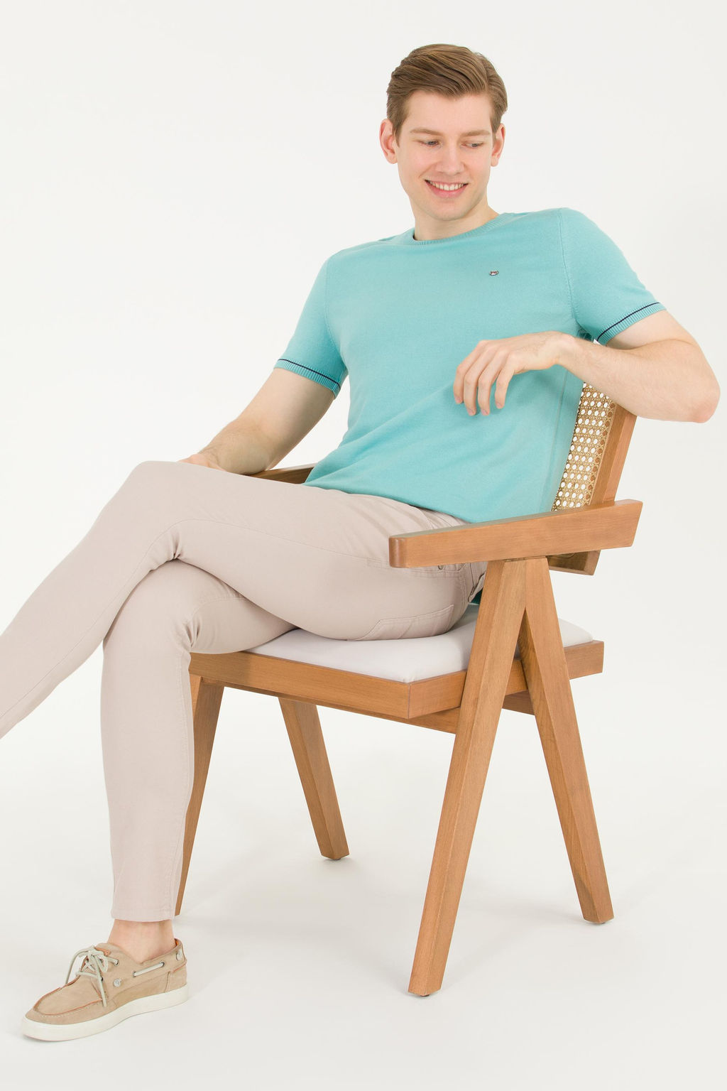 U. S. Polo Assn Мужской мятный трикотаж с круглым вырезом - U.s. polo assn фото 3