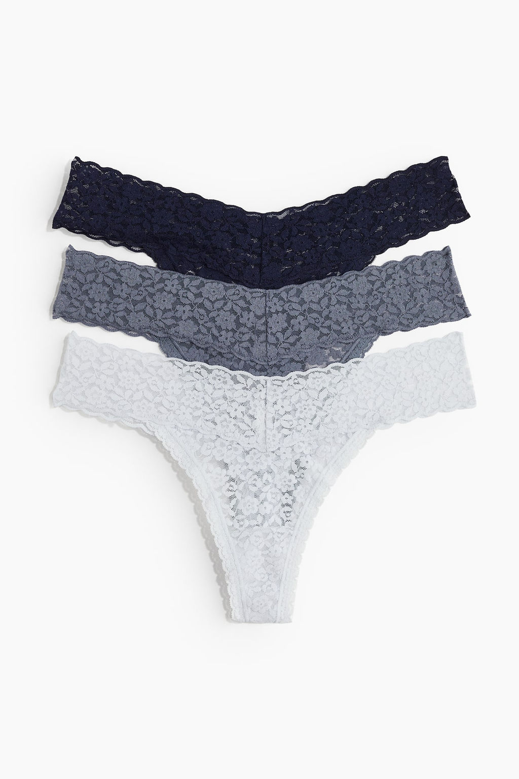 Pack 3 bragas Thong de encaje - H&m фото 4