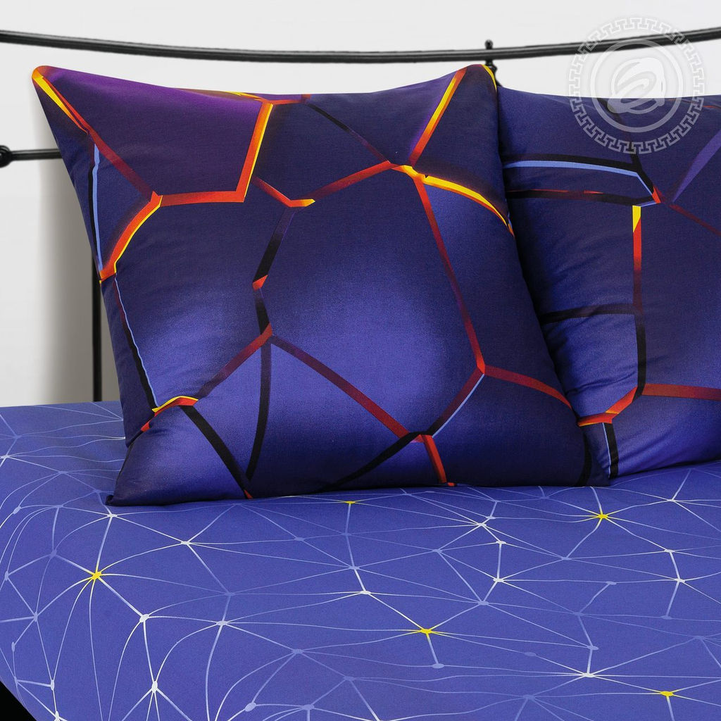 Постельное белье Мерцание (поплин DE LUXE) Евро/Пододеяльник: 1 шт. - 215*200; Простыня: 1 шт. - 215*240; Наволочка: 2 шт. - 70*70; DE LUXE - Артпостель фото 3