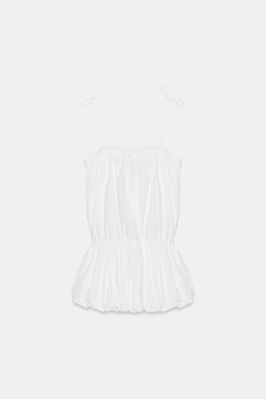 VESTIDO NYLON GLOBO / Blanco - Zara фото 7