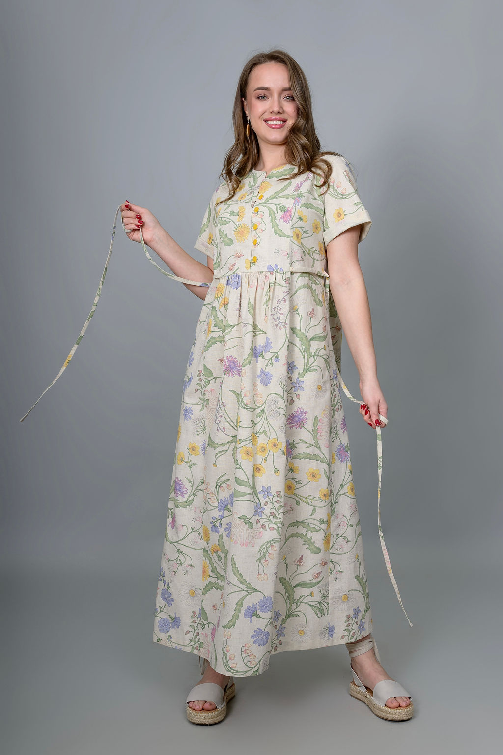 Платье 70% лен 30% хлопок