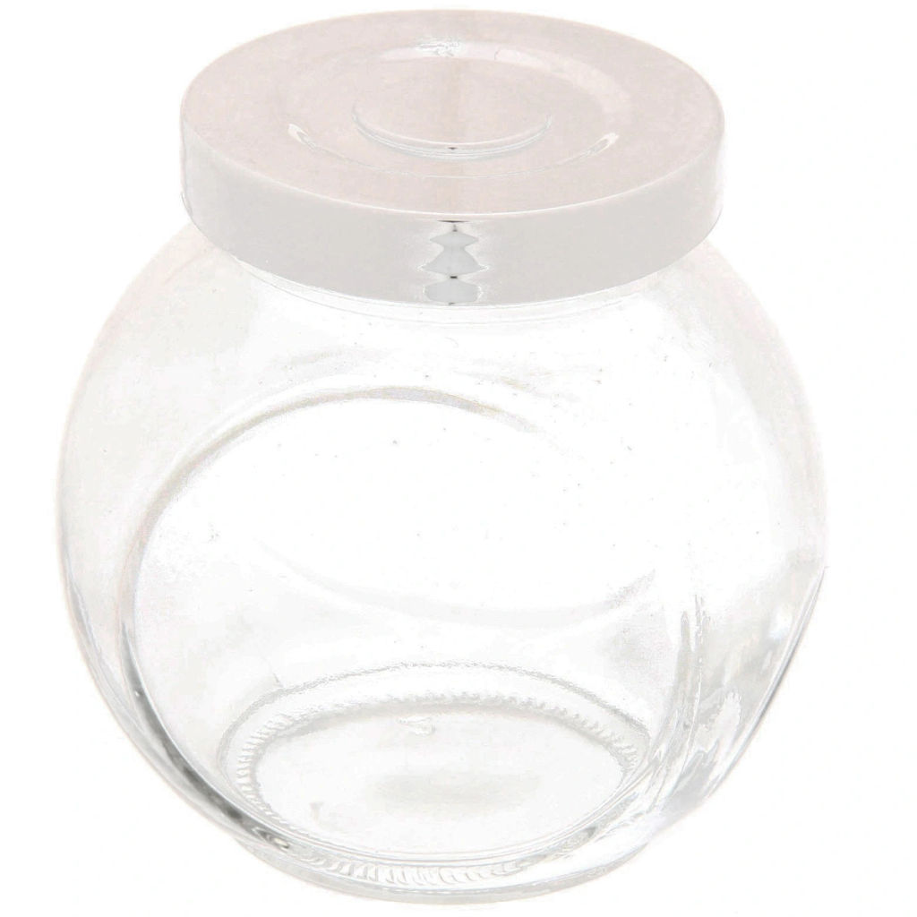 Цена за 2 шт. Банка для продуктов стеклянная 380 мл с крышкой плоская