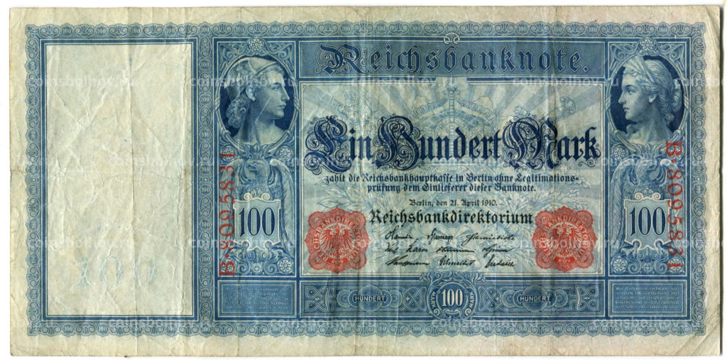 100 марок 1910 года Германия